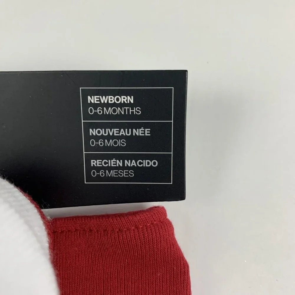 Nike Air Jordan Logo Bib Booties 2 Pcs Set 0-6‎ Months New Born Baby Cotton 6238